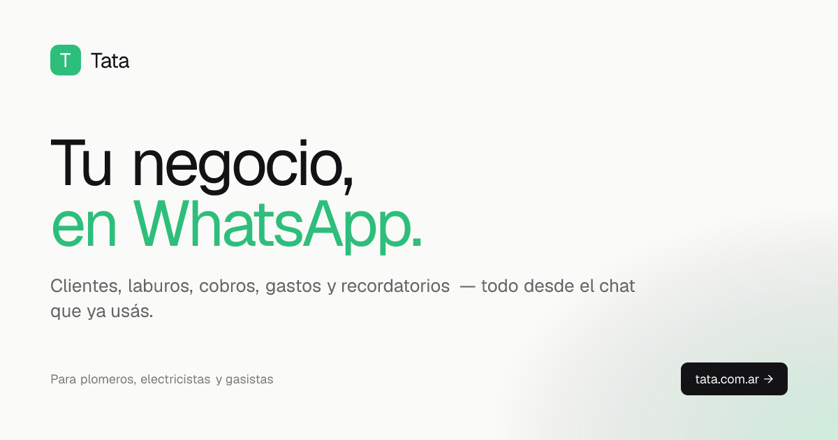 Tata — Agente IA para oficios vía WhatsApp
